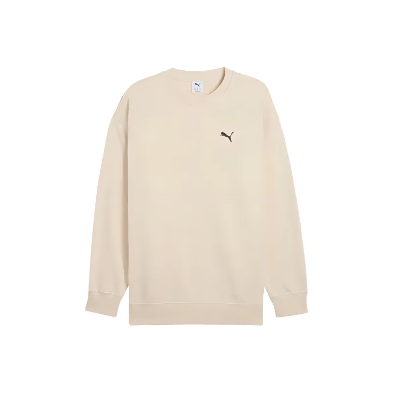 PUMA ESS Wardrobe Relax Crew Sweatshirt Men's Beige-0