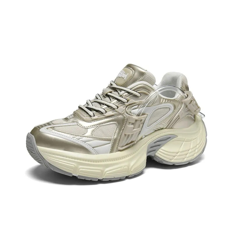 JANECO Slip Resistant, Abrasion Resistant, Breathable Low Top Chunky Sneakers Unisex-7