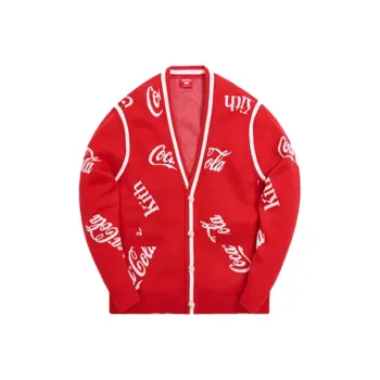 KITH X Coca Cola X Mitchell & Ness Coke Logo Cardigan
