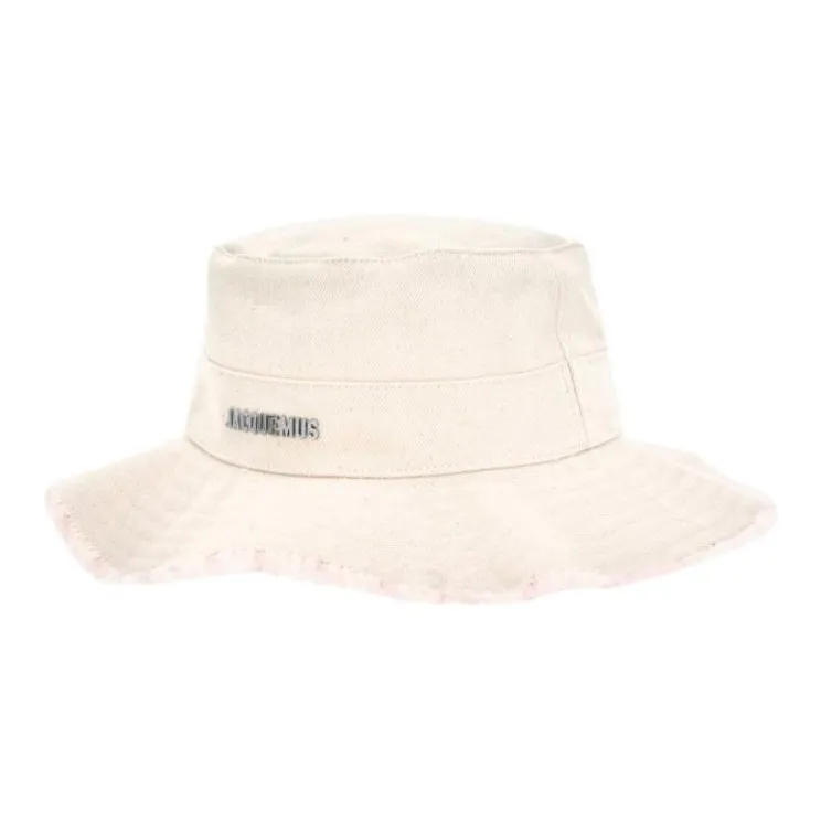Jacquemus Cotton Bucket Hats Men's Beige-0