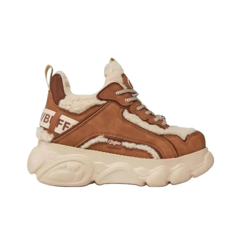 Buffalo Cld Chai Warm Anti Slip Wear Resistant Low Top Casual Shoes Women's Brown-1