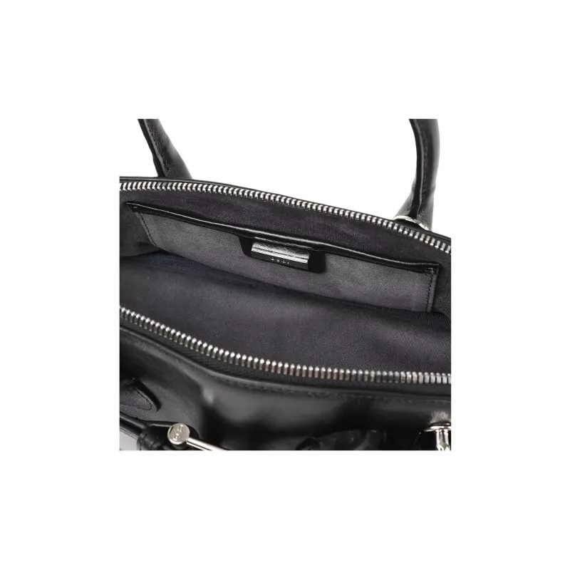 OSOI Leather Shoulder Bag, Crossbody Bag, Handbag Mini Women's Black-3