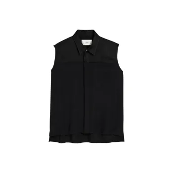 AMIPARIS Paris Buttoned Sleeveless Shirt