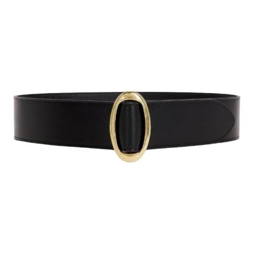SAINT LAURENT Leather suedes Women's Black Width 4CM