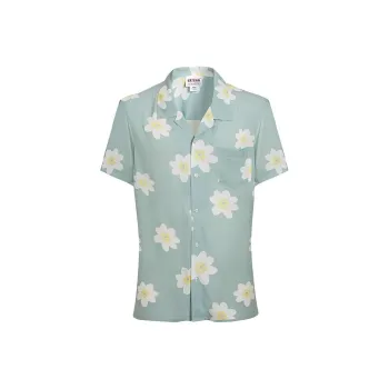GUESS Shirts Men Green Print