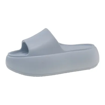Warm Edge Platform Slippers For Women's Summer, Home Use, Hidden Wedge, Fashion Trend, Dormitory Slippers