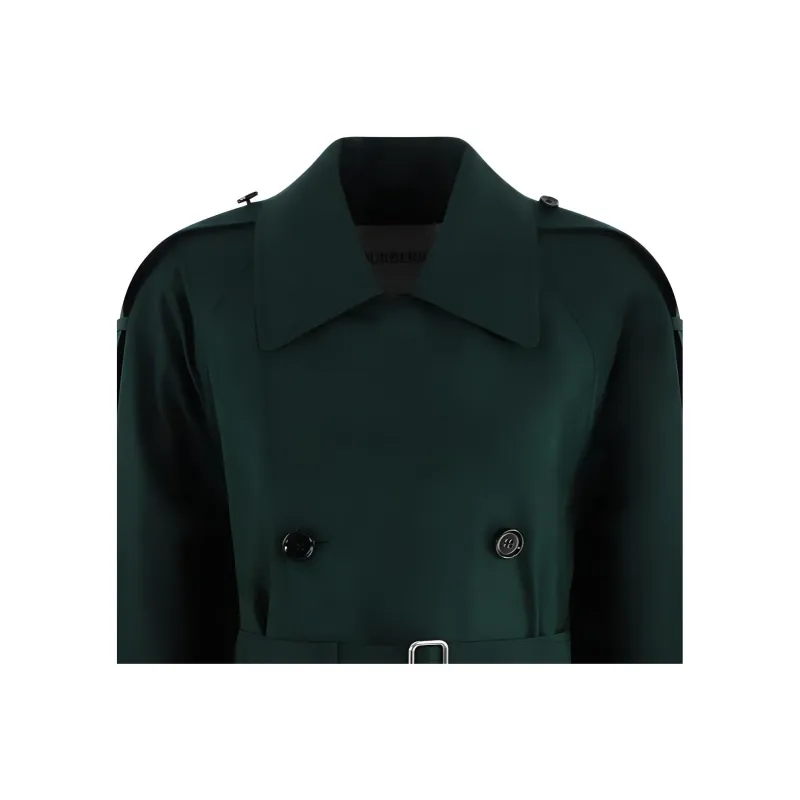 Burberry Double Breasted Long Sleeved Belted Trench Coat-1