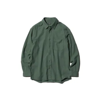 UNIQLO Shirts Men Dark Olive