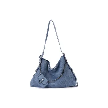 Dubaolu Fabric Shoulder Bag Large Size Women's Light Blue
