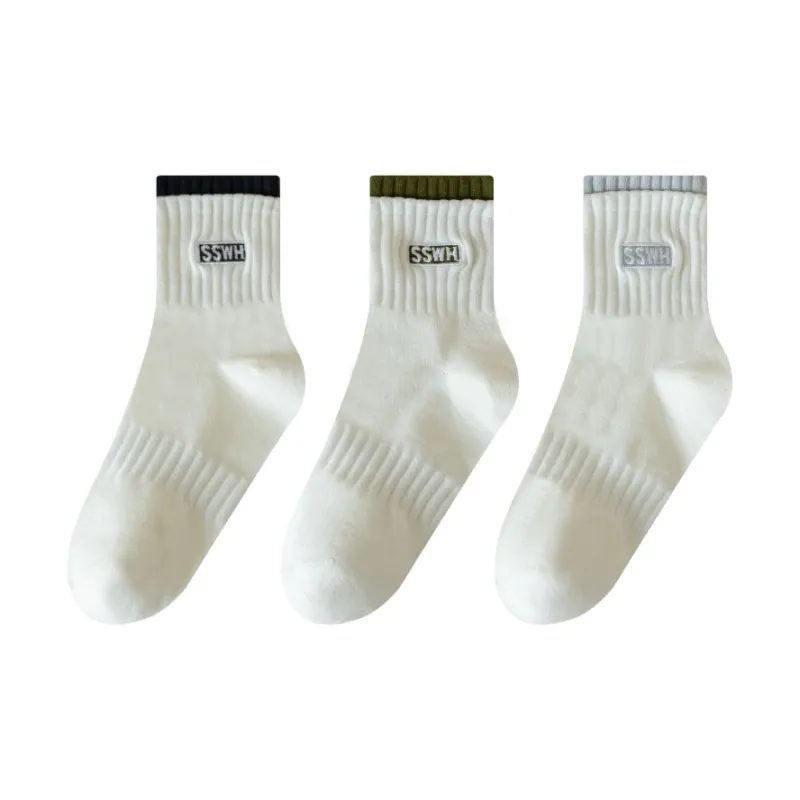 MIIOW Mid Calf Socks Women's 3 Pack-4