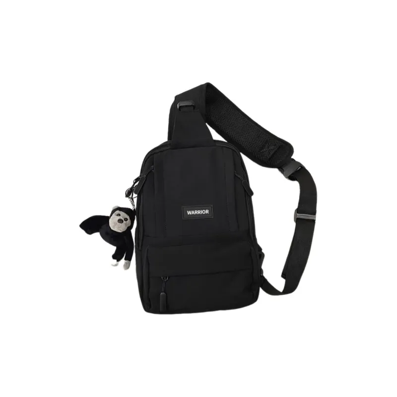 Warrior Nylon Sling Bag Men's Black-0