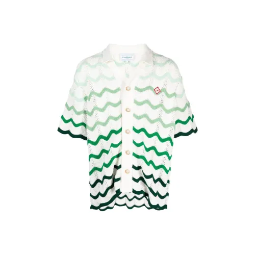CASABLANCA Wavy Gradient Crochet Shirt