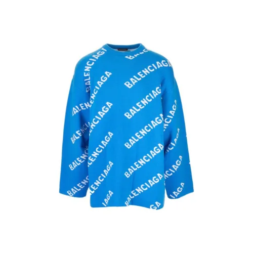 Balenciaga Sweater Loose Fit Men's Blue