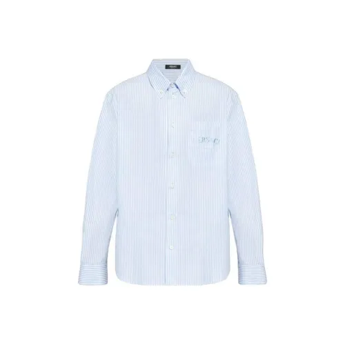 VERSACE Long Sleeved Striped Buttoned Shirt