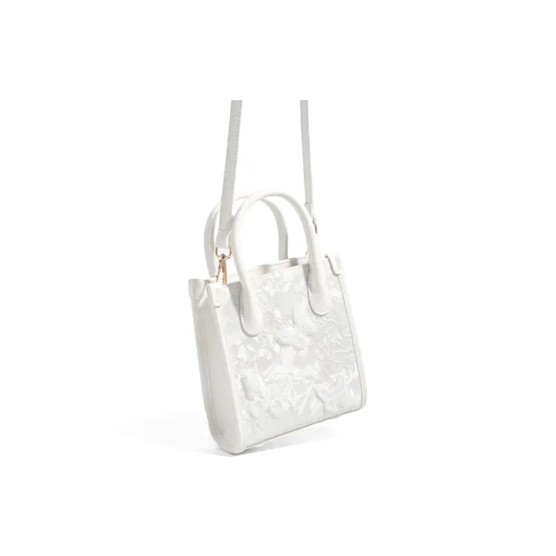 CLEVER& KETCH PU One Shoulder Handbag Women's White/Pink-5