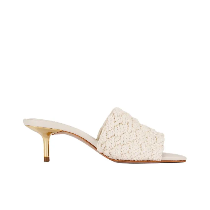 Schutz Slide Slippers 5.7cm Women's Beige-1