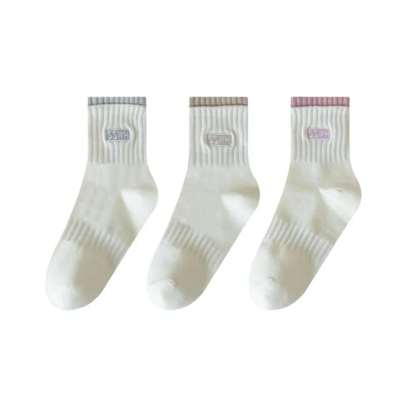 PLANDOO Mid Calf Socks Women's 3 Pack-11