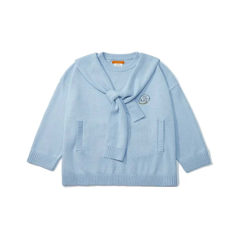 Loose Fit Sweater Unisex Light Blue-0