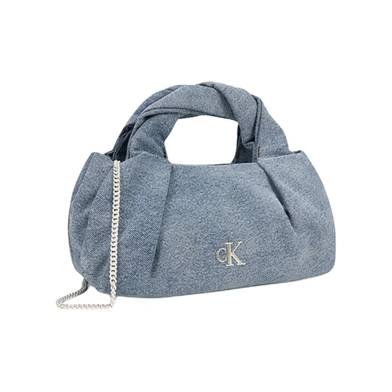 CALVIN KLEIN Fabric Handbag Medium Size Women's Denim Light Blue-1