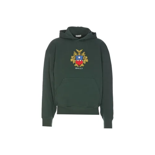 BALLY Long Sleeved Logo Embroidered Hoodie