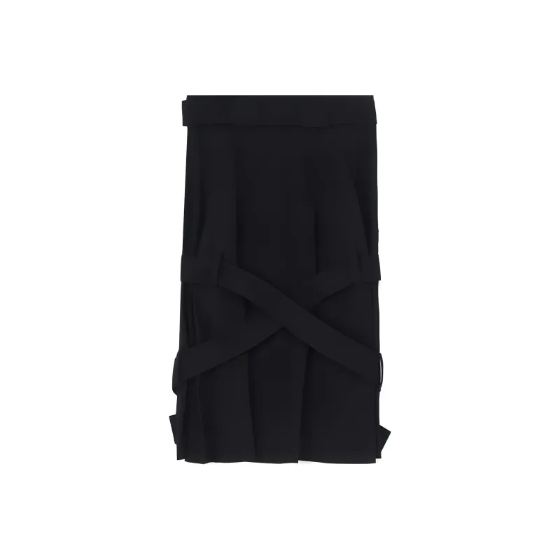 Yohji Yamamoto Denim Long Skirt Women's Black-1
