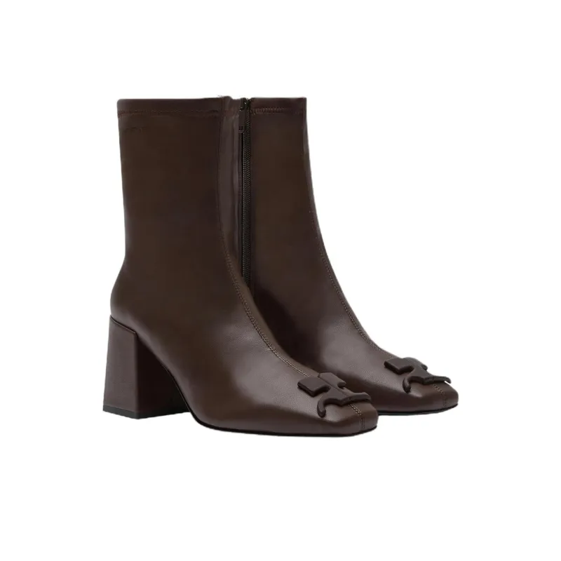 COURREGES Reedition Ankle Boots 7cm Women's Brown-2