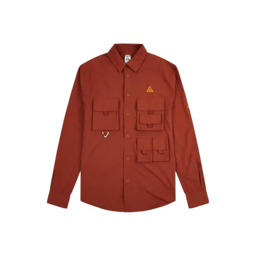 Nike ACG Dri FIT UV Shirt Men's Red Brown