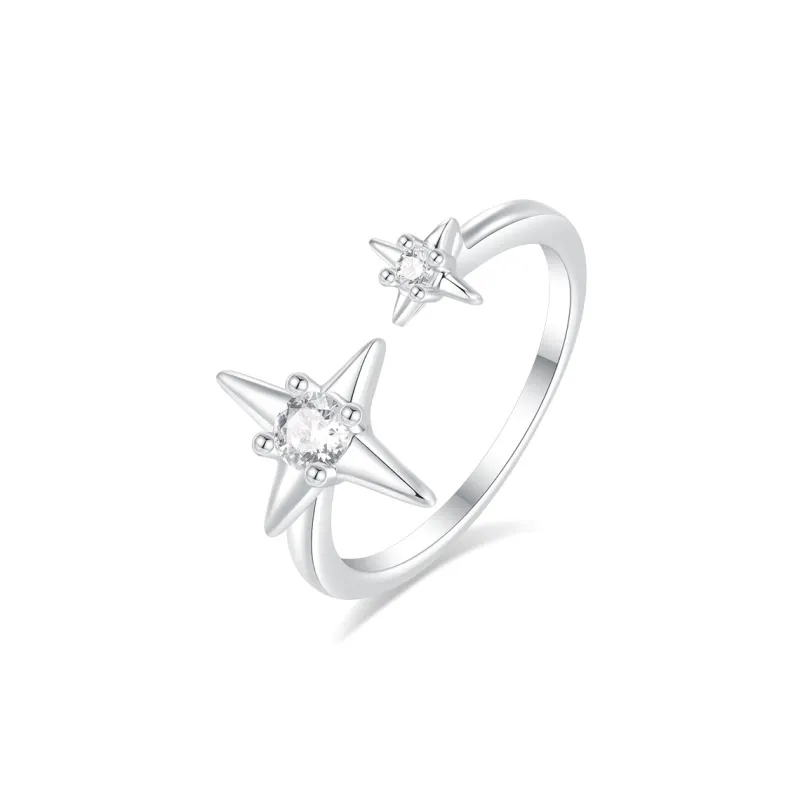 PRETTY DIARY 999 Fine Silver Rings Women's-0