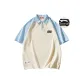 Beige Apricot/Light Blue