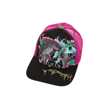 ED HARDY X Cotton, Polyester, Rayon Baseball Caps Women's Black