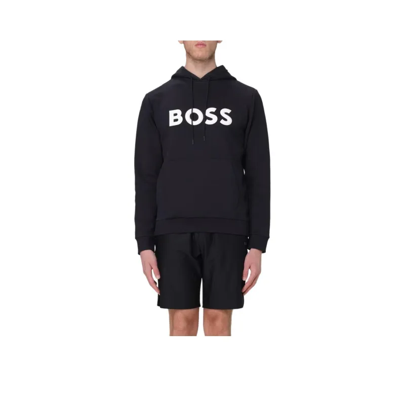 HUGO BOSS Logo 3D Detailed Hoodie-0