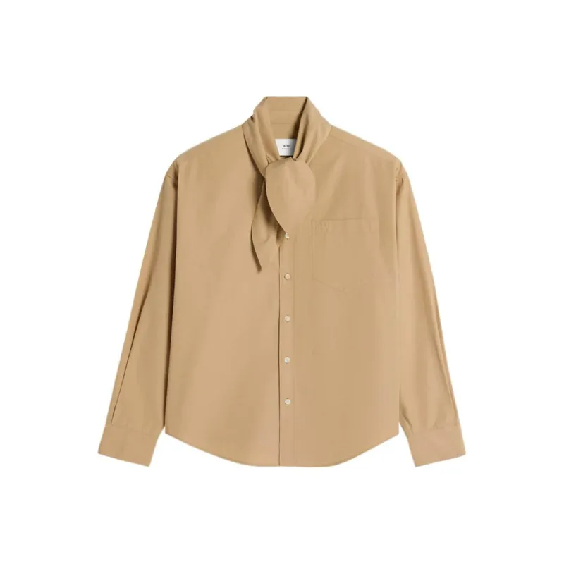 AMIPARIS Scarf collar Cotton Shirt-0
