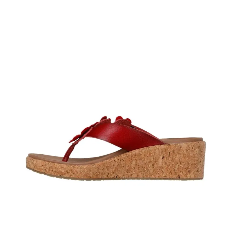 Skechers ARCH FIT BEVERLEE Abrasion Resistant Flip Flops Women's Red-2