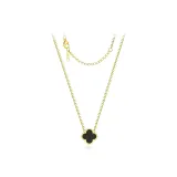 Starlight Four-Leaf Clover Necklace Set[Black]