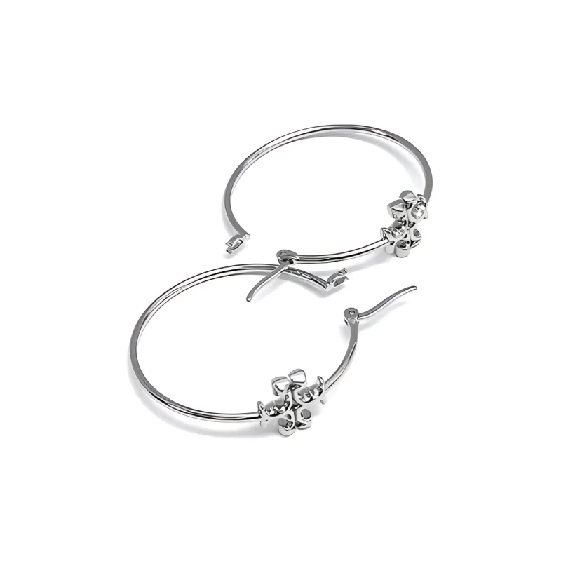 TORY BURCH Brass Earrings Women's Silver-1
