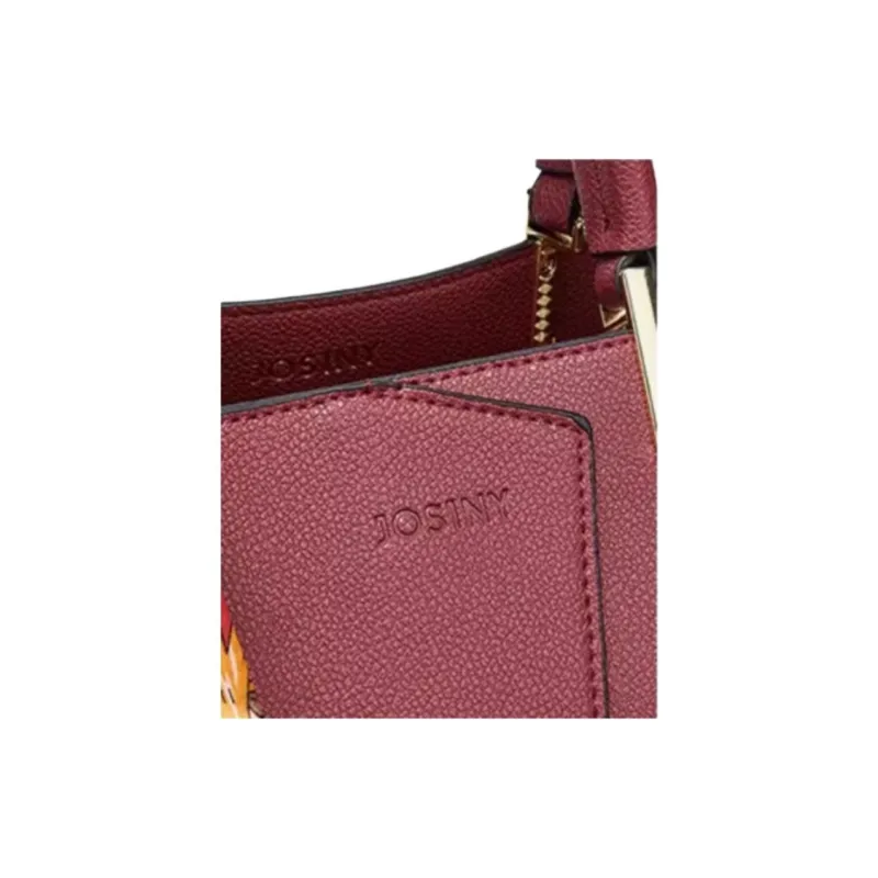 JOSINY Fabric, Synthetic Leather One Shoulder Handbag Medium Size Women's Multicolor-8