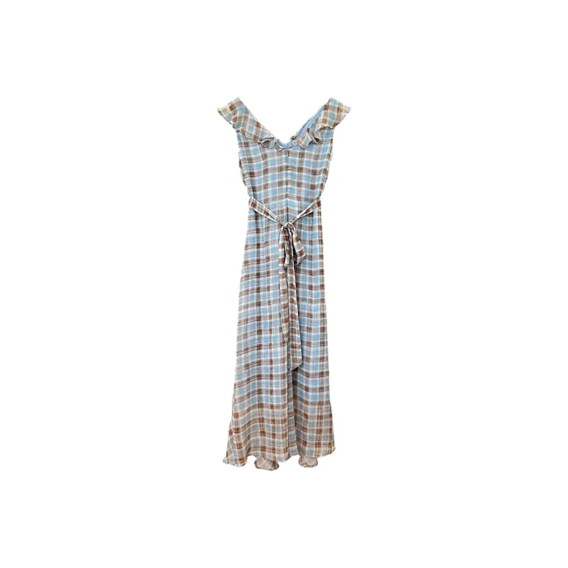 / Sleeveless Dresses Women's Blue-1