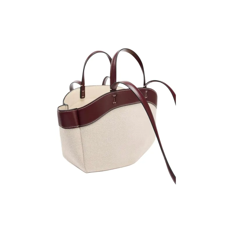 ZARA Cotton Tote Bag, Shopping Bag, Handbag Medium Size Women's Raw White-2