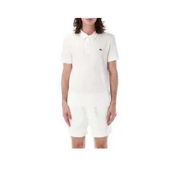 LACOSTE Logo appliqué Velvet Polo Shirt
