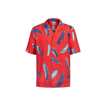 Marcelo Burlon X Arena Feathers-print Shirt