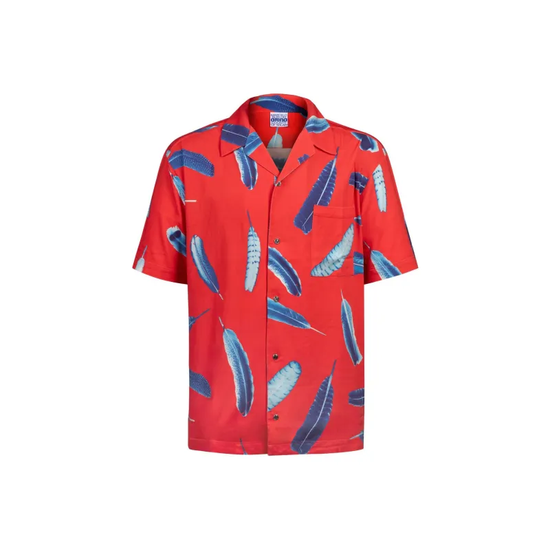 Marcelo Burlon X Arena Feathers-print Shirt-0