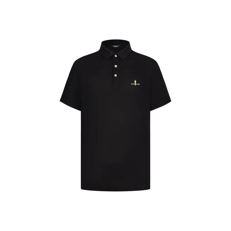 Biyin Leufen Gold Label Series Lapel Short Sleeved Polo Shirt Men's-0