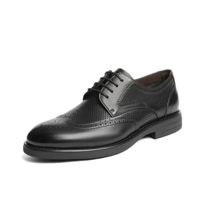 BELLE Dress Shoes Men Low Top Black-1