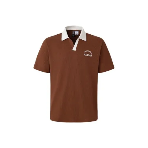 Adidas Polo Shirt Men's Brown/Jade White