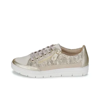 Remonte Low Top Skateboard Shoes Women's Beige Gold