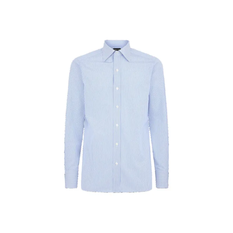 TOM FORD Striped Poplin Shirt-0