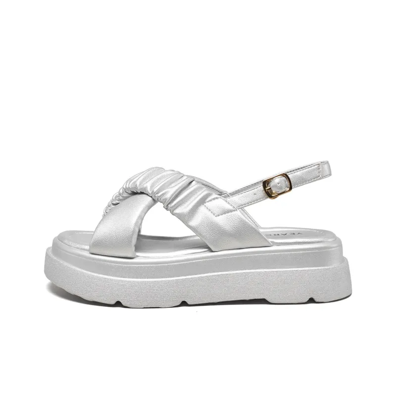YEARCON Beach Sandals Women's Ecru-0