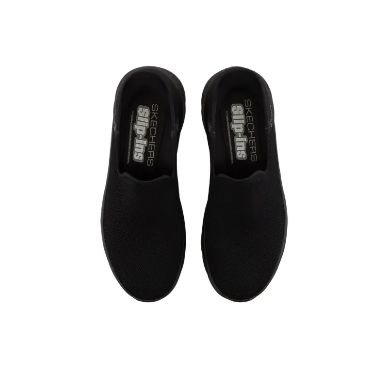 Skechers Go Walk Fle Low Top Casual Shoes Men's Black-3