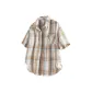 Khaki Blue Plaid