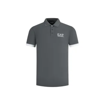 EMPORIO ARMANI EA7 SS24 Polo Shirt Men's Gray